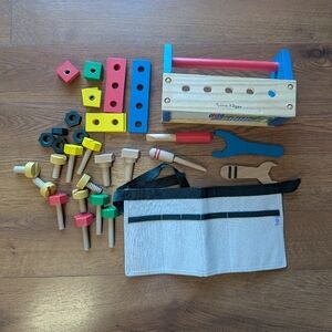 Melissa & Doug and Magnolia Home Kids Wooden Tool Kit Bundle